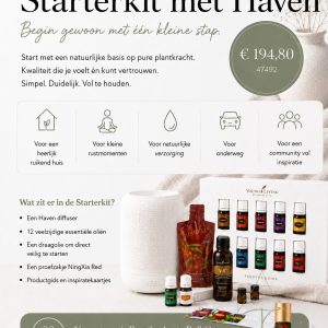 Starterkit met Haven diffuser nu met gratis extra olie + Breathe again roll-on
